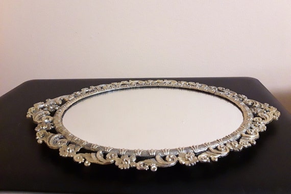 Vintage Brass Wall Mirror Classic Style Oval Hanging Vintage Brass Wall Mirror Classic Style