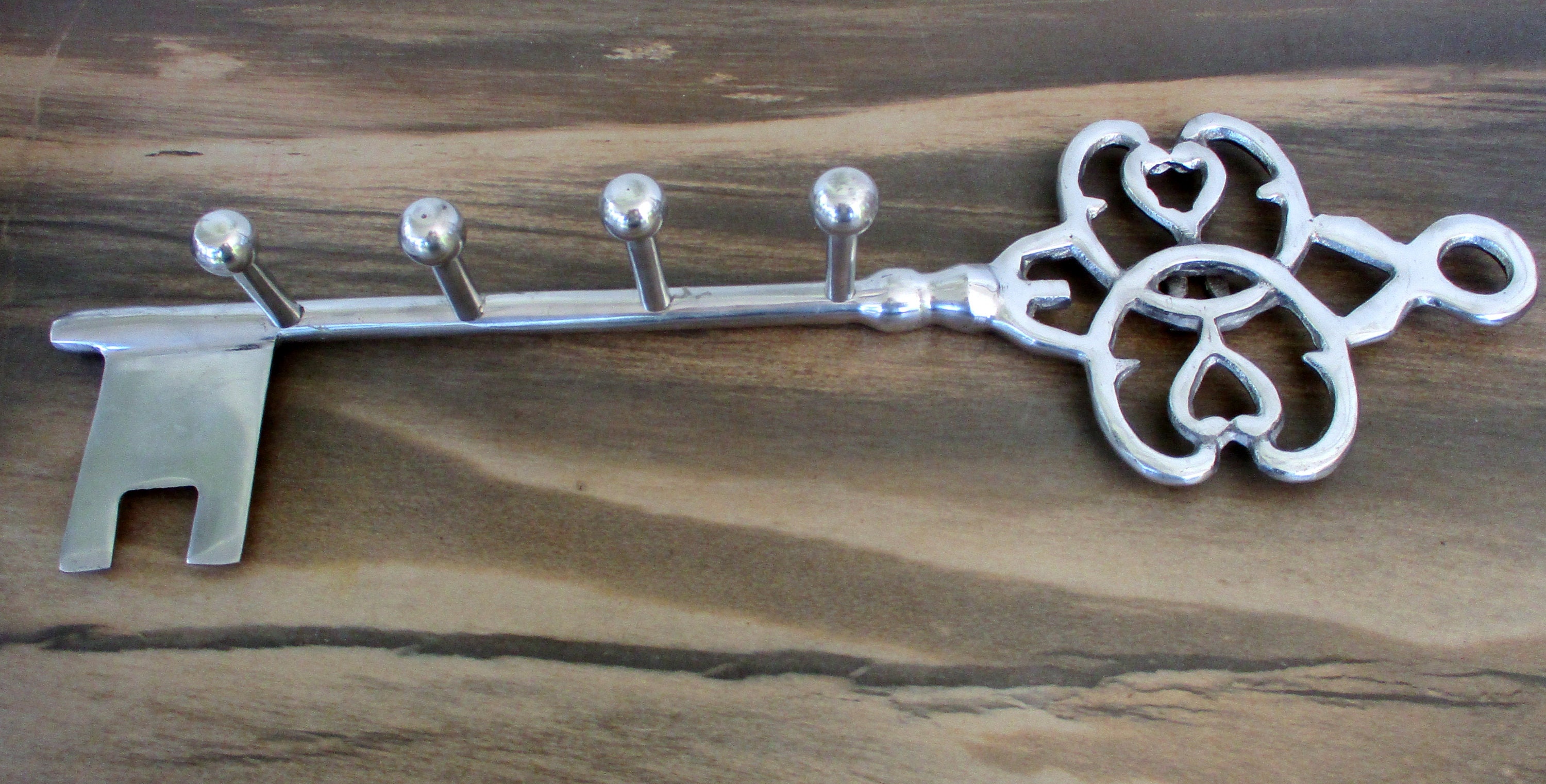 Silver Metal Wall Hookkey Shape Large 21 Coats Hook Etsy