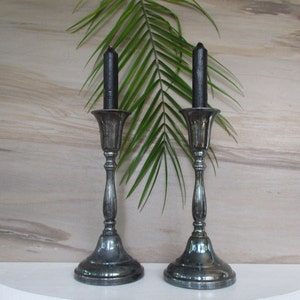 Vintage Silver Quadruple 2 Candlesticks,The Sheffield Silver Candle Holder/8.25&quot; T/Made in USA