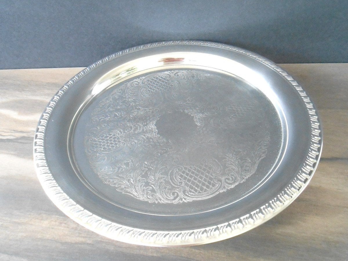 銀メッキ トレイ leonard silverplate Vintage Leonard Silverplate 12