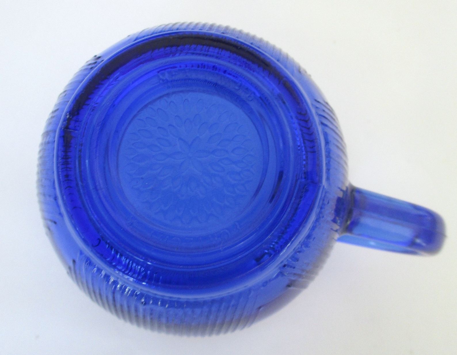 Vintage 4 Cobalt Blue Glass Coffee Cup With Handle Fortecrisa Etsy