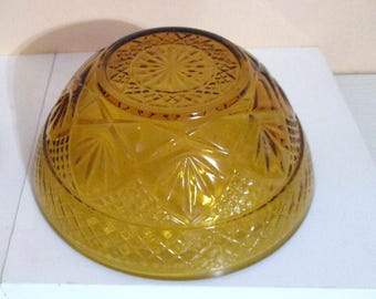 Vintage Set of 4 Antique Yellow Gold Dessert Bowls,Extra Resistant,Fully Tempered Made in France,Fruit Snack,Nut,Cereal Bowls,