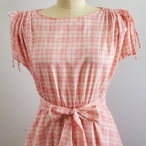 80s Does 50s Cotton Day Dress with Crinoline 80s Dress 80s Women's Vintage Size Medium/Large image 4