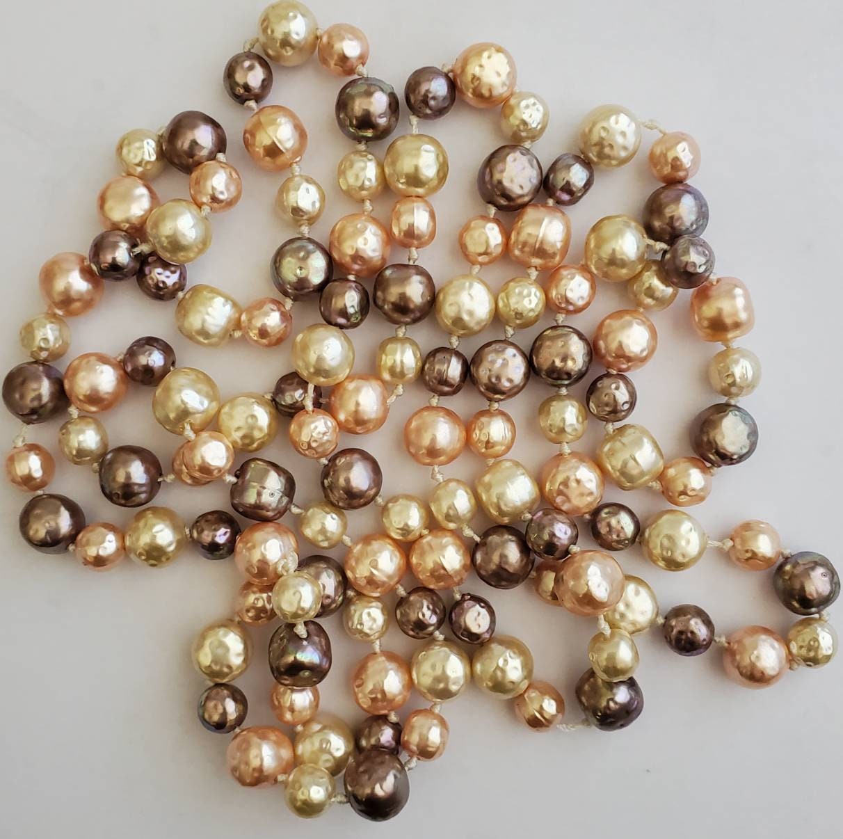 Long Faux Pearl Necklace