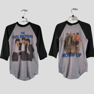 1983 The Elvis Brothers Raglan Sleeve Baseball T-shirt 80&#39;s Rock Tee 80s Band Tshirt Size Small
