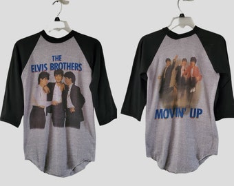 1983 The Elvis Brothers Raglan Sleeve Baseball T-shirt 80's Rock Tee 80s Band Tshirt Size Small
