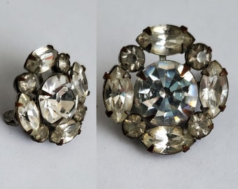 Vintage 1950s Crystal Rhinestone Brooch Pin - 50s Jewelry - Midcentury Jewelry- Vintage Accessories - Pinup Jewelry