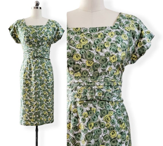 1960s Cotton Wiggle Dress 60s Cotton Day Dress 60's | Etsy