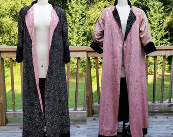 1920s Opera Coat Reversible Brocade 20's Flapper Coat 20s Women's Vintage Size Small