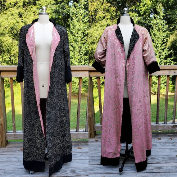 1920s Opera Coat Reversible Brocade 20's Flapper … - image 1