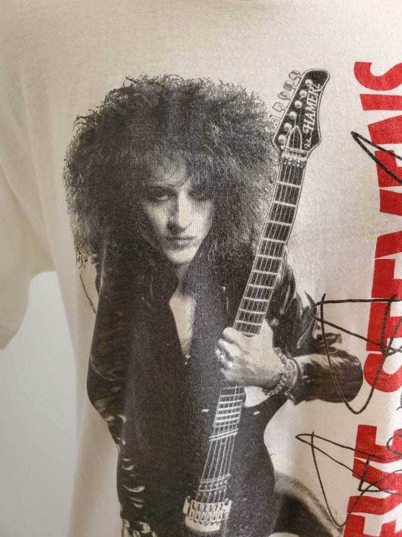 1980s Steve Stevens T-shirt 80s Band Tshirt Men's Vintage Size Large/XL image 4