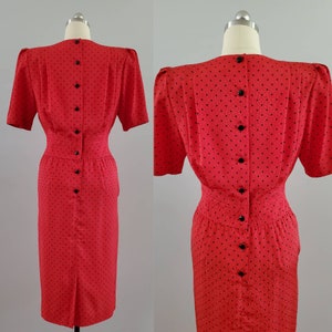 1990s Polka Dot Dress by Liz Claiborne 90s Swing Dress 90's Women's Vintage Size Large image 8