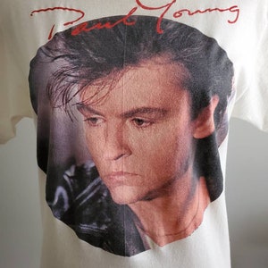 Rare 1985 Paul Young World Tour T-shirt The Nine Go Mad with Davy Crockett 80's Concert Tee 80s Band Tshirt image 4