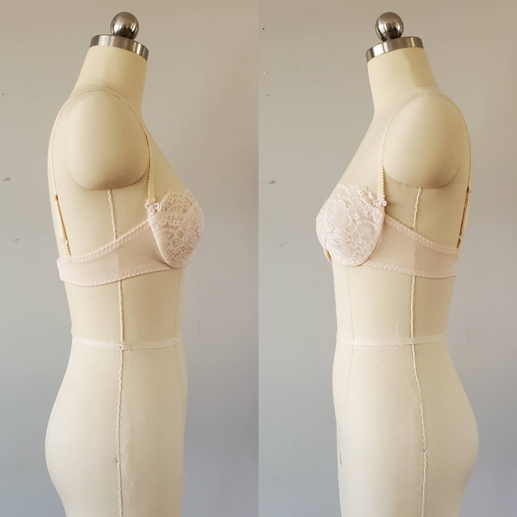 1980s Olga Olga-lites Bra in Pale Blush 80s Lingerie 80's Women's