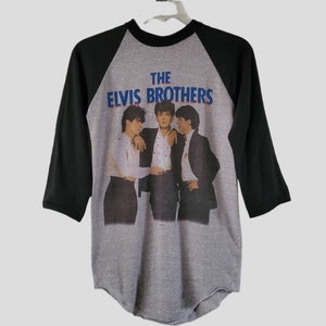 1983 The Elvis Brothers Raglan Sleeve Baseball T-shirt 80's Rock Tee 80s Band Tshirt Size Small image 2