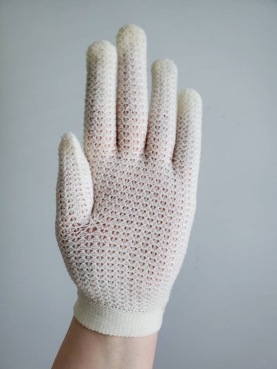 1950s Kayser Gloves with Beaded Wrist - 50s Acces… - image 5