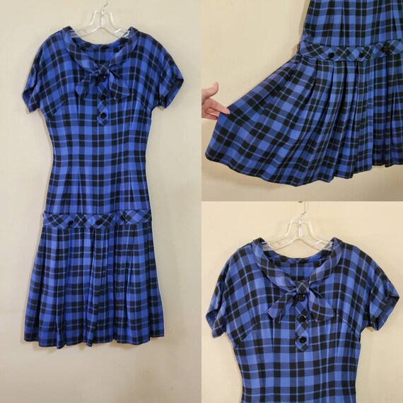 1960's Drop Waist Dress with Built-in Crinoline 60