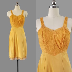 1960s Heiress Slip with Full Lace Bodice 60s Loungewear 60s Lingerie Size XS