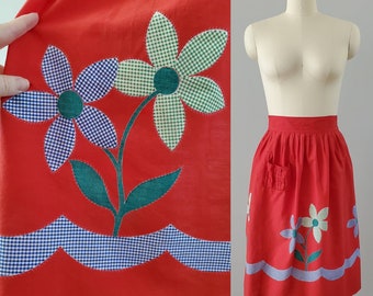 1970s Half Apron - 70s Kitchen - 70's Home Decor