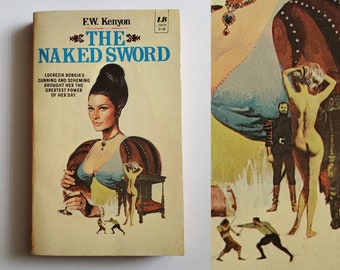 Vintage 1960s Paperback Book about Lucrezia Borgia - The Naked Sword - 60s Home Decor 60's Paperback Books