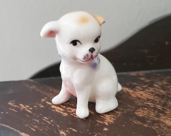 1940s Miniature Porcelain Dog - 40s Home Decor - 40s Collectibles