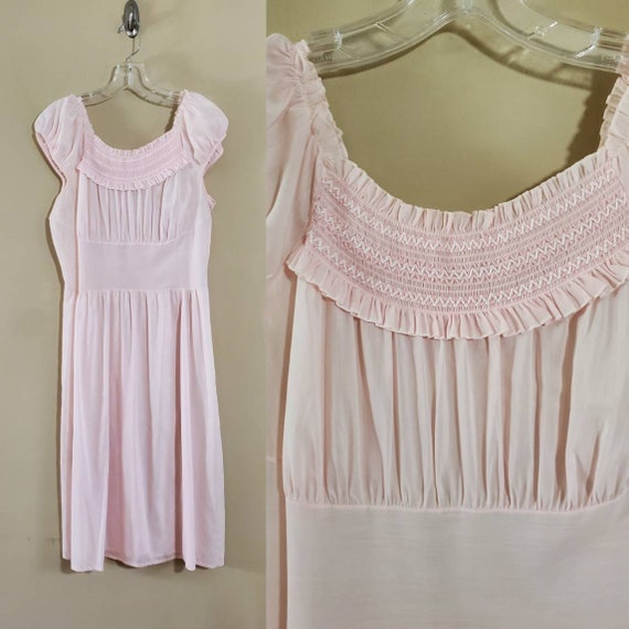 1950's Pink Nightgown by Schrank's 50s Sleepwear 5