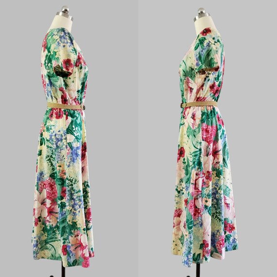 1980s Cotton Day Dress with Pockets by Bedford Fa… - image 6