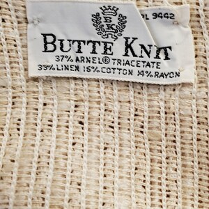 1960s Butte Knit Dress Suit with Skirt, Jacket and blouse Linen Cotton Blend 60s Dress Set 60s Women's Vintage Size Small/Medium image 10