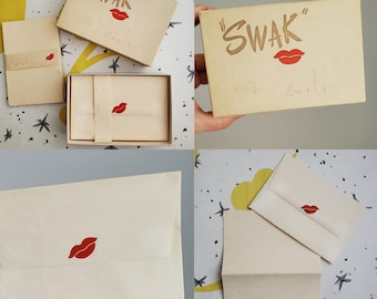 1940s SWAK Stationery Set by Early's - Sealed With a Kiss Envelopes - 40s Home Decor - 40s Ephemera