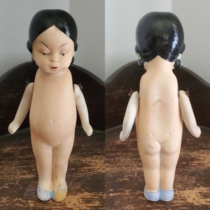 Antique Gebruder Heubach Chin Chin Baby Doll - Collectible Dolls - 4.75&quot; Tall - Bisque Dolls