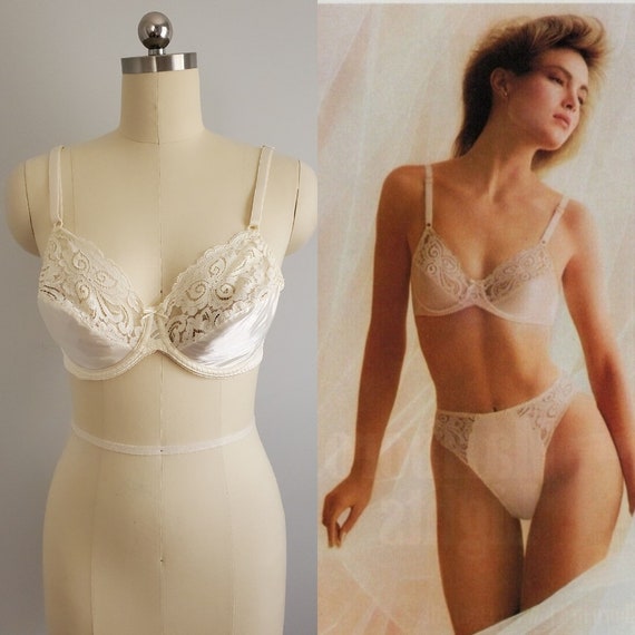 NOS NWT Vtg Bali Bullet Bra Pin Up Long Line Bra White 36B Custom