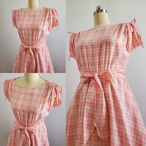 80s Does 50s Cotton Day Dress with Crinoline 80s Dress 80s Women's Vintage Size Medium/Large image 2