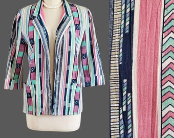 70s Striped blazer by Orbit Sport - 70s Blazer - 70s Women's Vintage Size Small/Medium