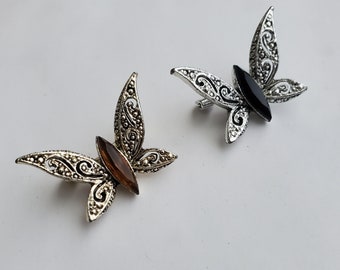 Vintage Butterly Scatter Pins with Filigree and Marcasites - Vintage Jewelry- Vintage Brooch