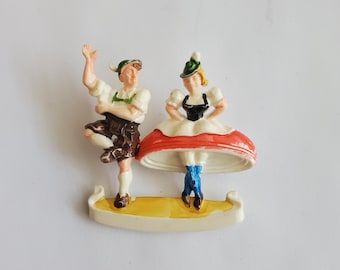 1950s Celluloid Oktoberfest Pin - 50s Brooch Pin - Vintage Jewelry - 50s Accessories - Mid-century Fashion