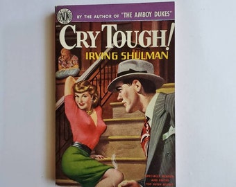 Vintage 1950s Pulp Fiction Paperback Book - Cry Tough - 50s Home Decor 50's Collectible Books - Vintage Avon Book