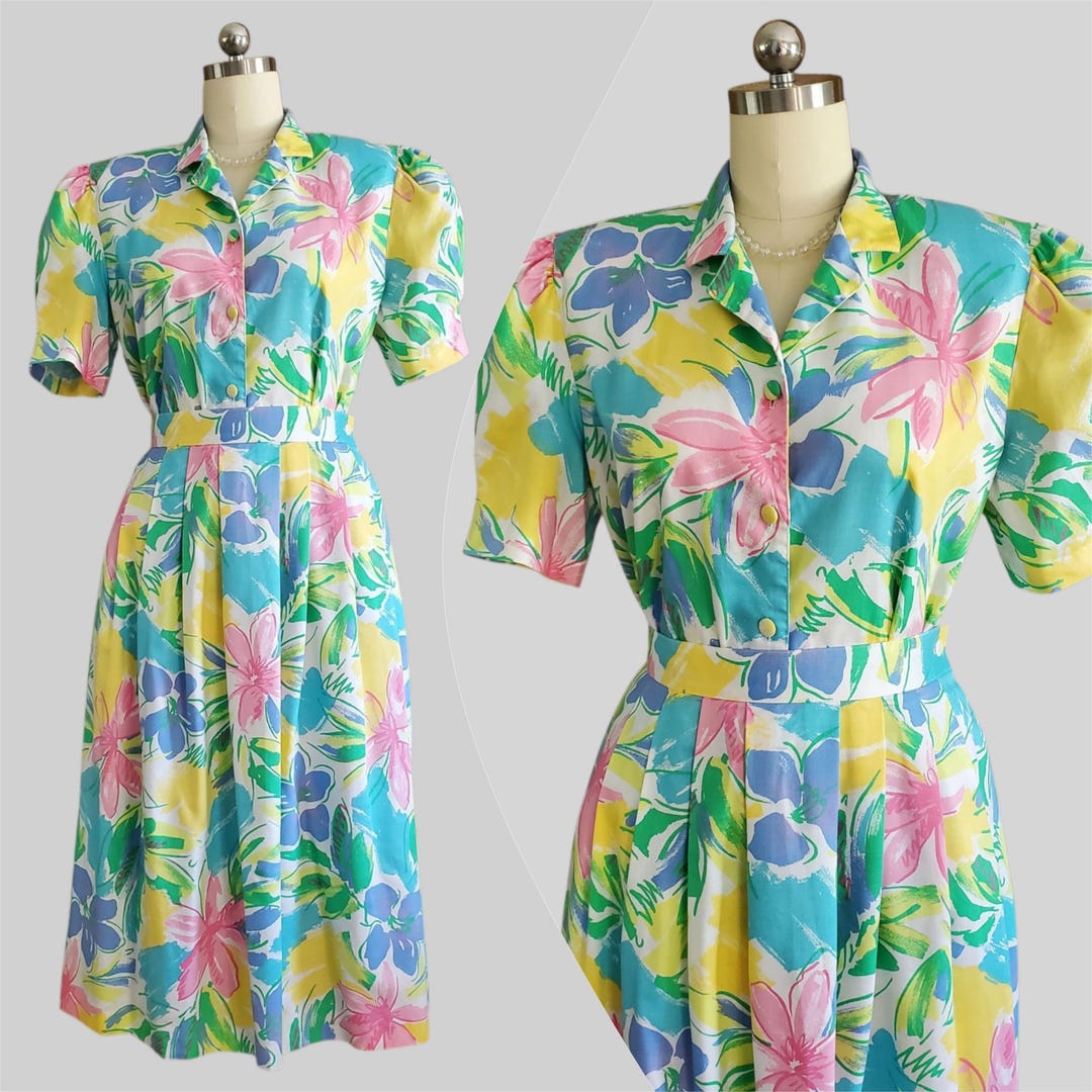 1980s Blouse and Skirt Set by via Sant Andrea - 80s Floral Set - 80s ...