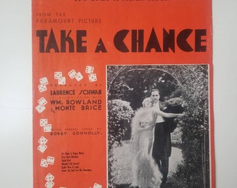 1930's Sheet Music It's Only A Paper Moon - 30s Home Decor - 30's Art Print - Vintage Movie Memorabilia