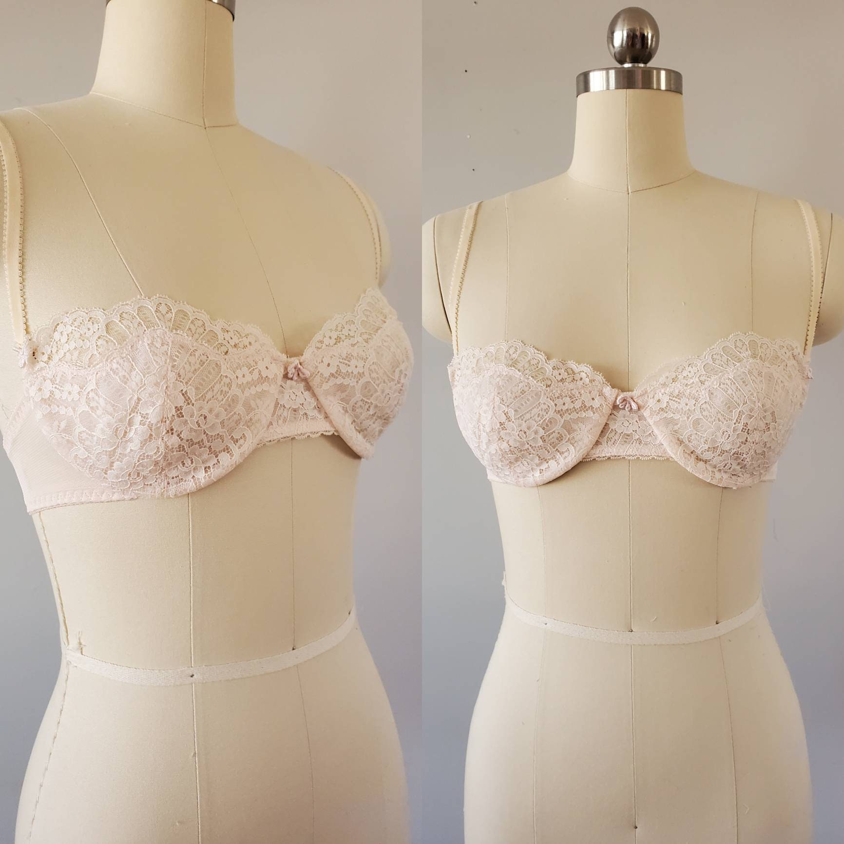 1980s Olga Olga-lites Bra in Pale Blush 80s Lingerie 80's Women's