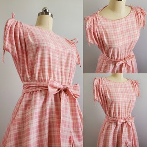 80s Does 50s Cotton Day Dress with Crinoline 80s Dress 80s Women's Vintage Size Medium/Large image 3