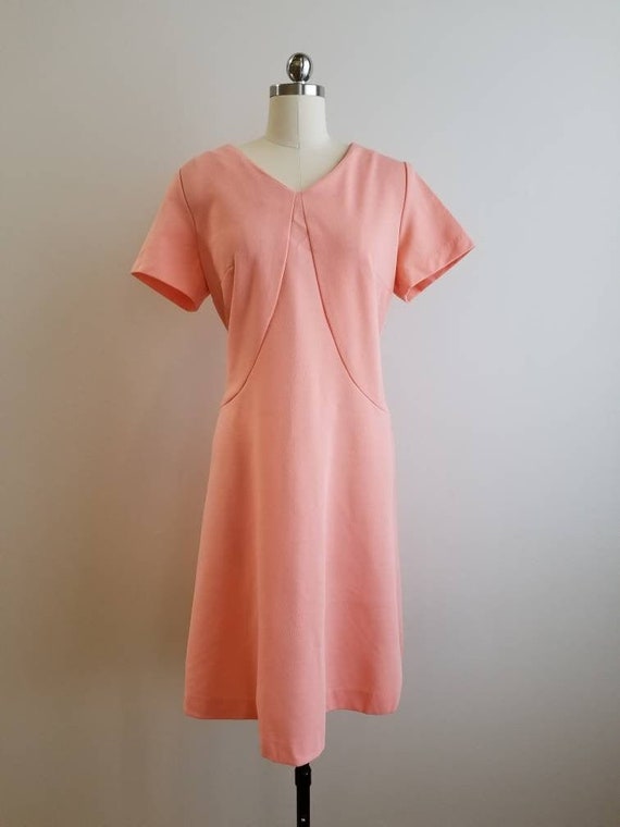 1970's Vintage GoGo Dress in Juicy Peach 70's Boho