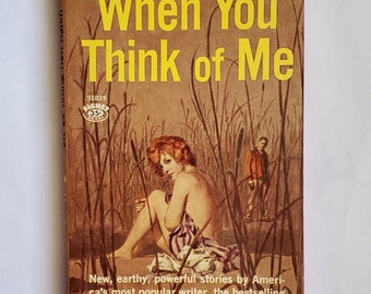 Vintage 1950s Pulp Fiction Paperback Book - When You Think of Me by Erskine Caldwell - 50s Home Decor - 50s Paperback Books