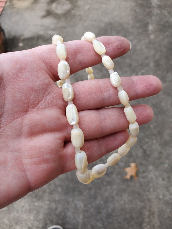 Antique Malabuti Mother of Pearl Beaded Necklace … - image 4