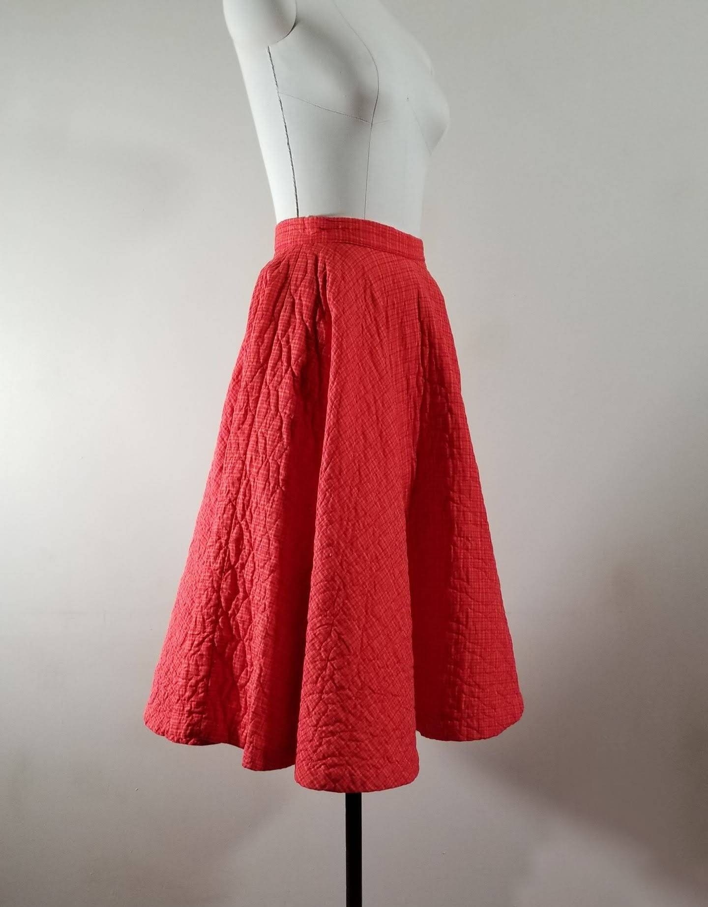 1950s Quilted Cotton Circle Skirt by Ardee Sportswear California 50's ...