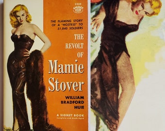 Vintage 1950s Pulp Fiction Paperback Book - The Revolt of Mamie Stover - 50s Home Decor - 50s Paperback Books