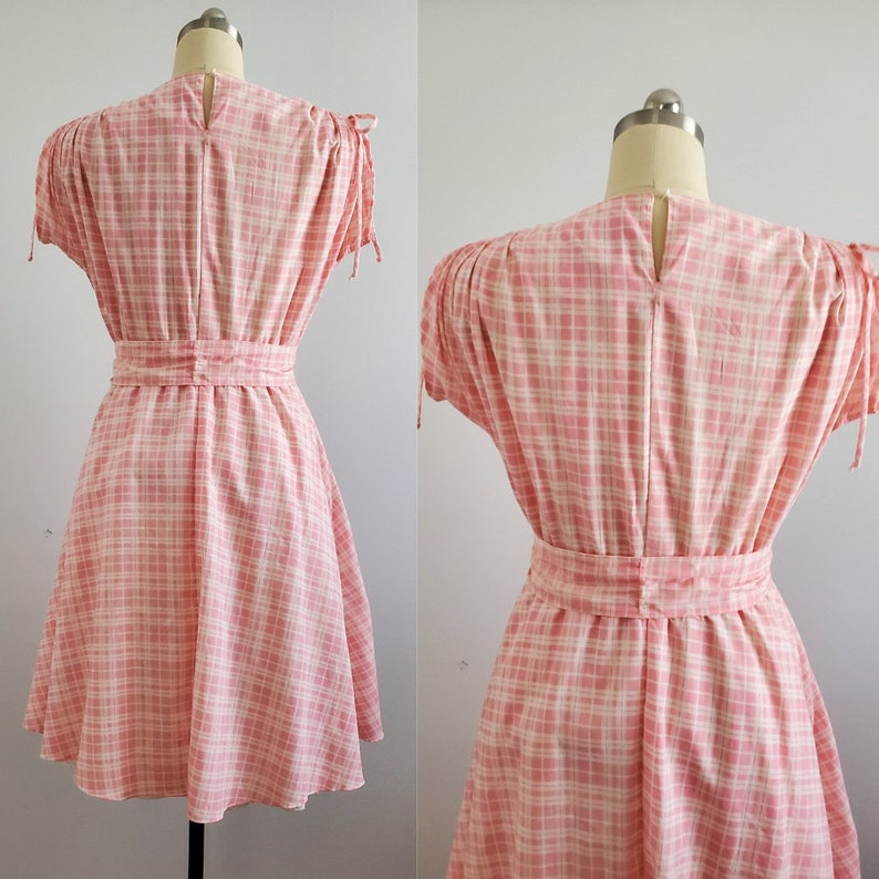 80s Does 50s Cotton Day Dress with Crinoline 80s Dress 80s Women's Vintage Size Medium/Large image 6