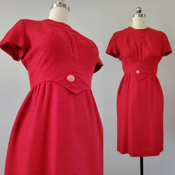 1960s Raw Silk Dress 60s Dresses 60's Women's Vintage… - Gem