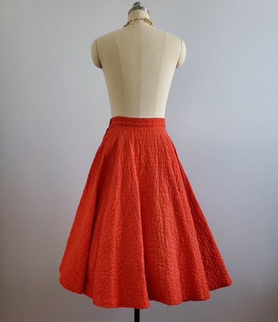 1950s Quilted Cotton Circle Skirt by Ardee Sports… - image 4