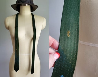 1960s Wembley Silk Tie - 60s Men's Vintage -  60s Necktie - Skinny Tie