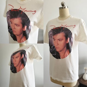 Rare 1985 Paul Young World Tour T-shirt The Nine Go Mad with Davy Crockett 80's Concert Tee 80s Band Tshirt image 2